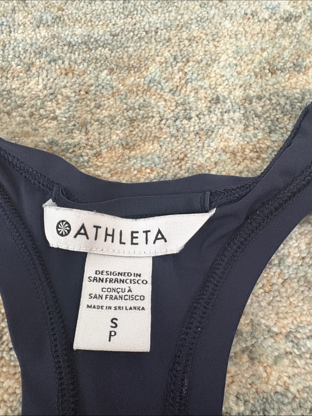 Athleta Navy Racerback Performance Tank - Picture 2 of 2